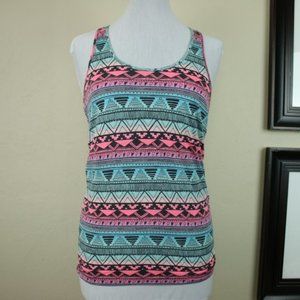 Victorias Secret Pink Blue Pink Pattern Racerback